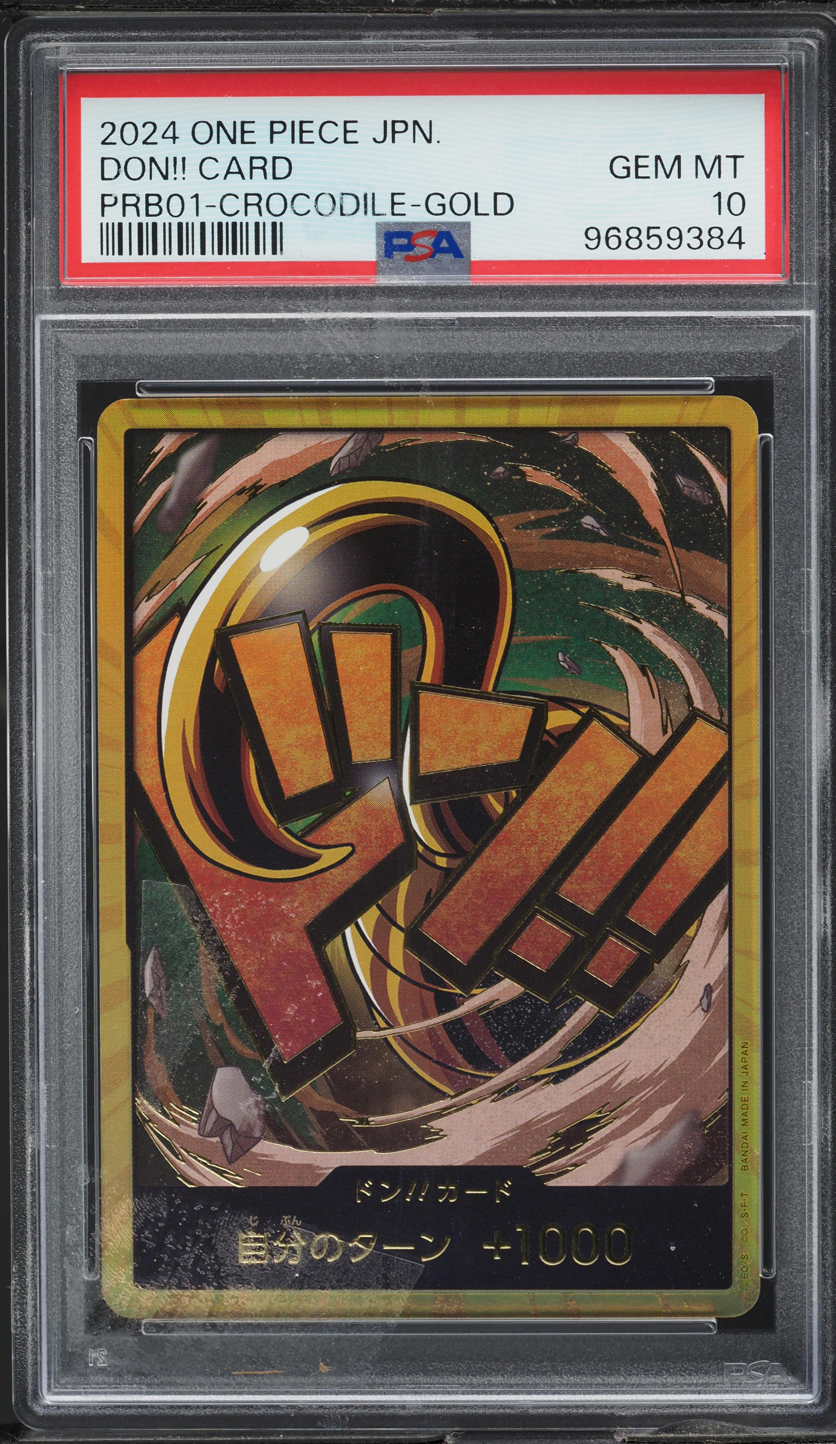 2024 One Piece Japanese Premium The Best Crocodile Gold Don!! PSA