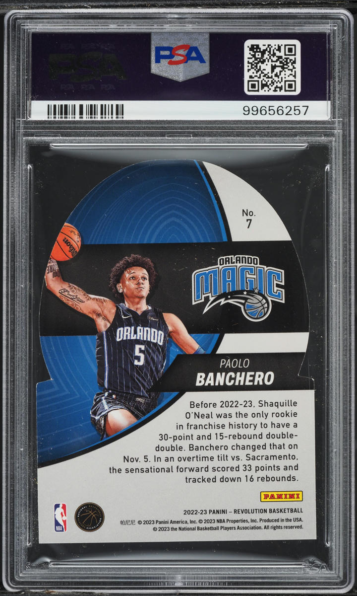 2022 Panini Revolution Liftoff! Die-Cut Paolo Banchero ROOKIE #7 PSA 9 MINT