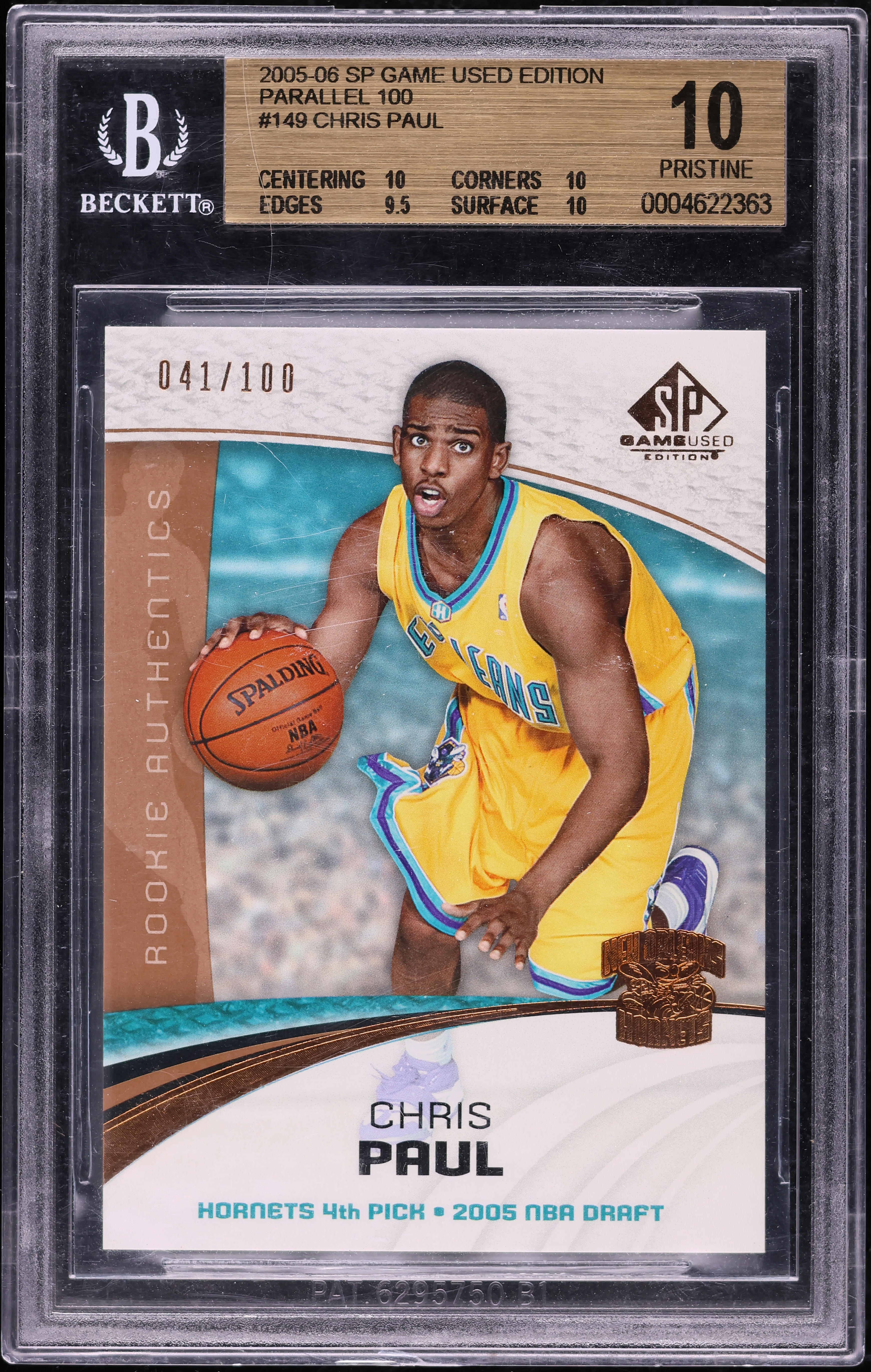 2005 SP Game Used 100 Chris Paul ROOKIE /100 #149 BGS 10 PRISTINE