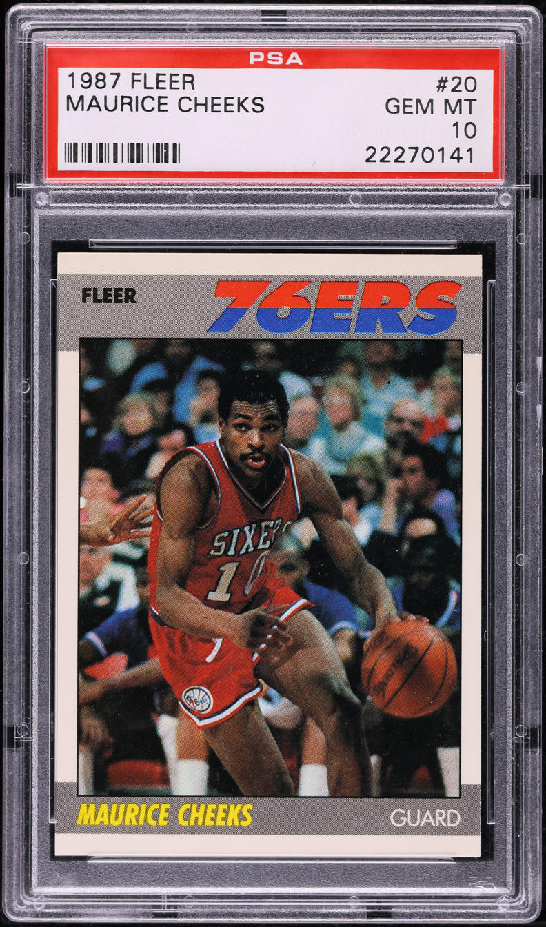 1987 Fleer Basketball Maurice Cheeks #20 PSA 10 GEM MINT