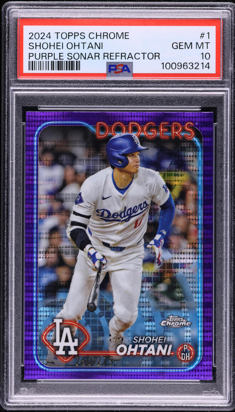 2024 Topps Chrome Purple Sonar Refractor Shohei Ohtani /275 #1 PSA 10 GEM MINT