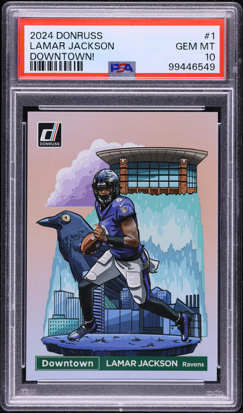 2024 Donruss Downtown Lamar Jackson #1 PSA 10 GEM MINT
