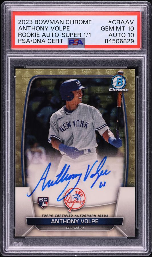 その他 2020 bowman sapphire Anthony volpe PSA9 Anthony Volpe 2020 bowman chrome sapphire edition #bcp139 psa 9 | eBay