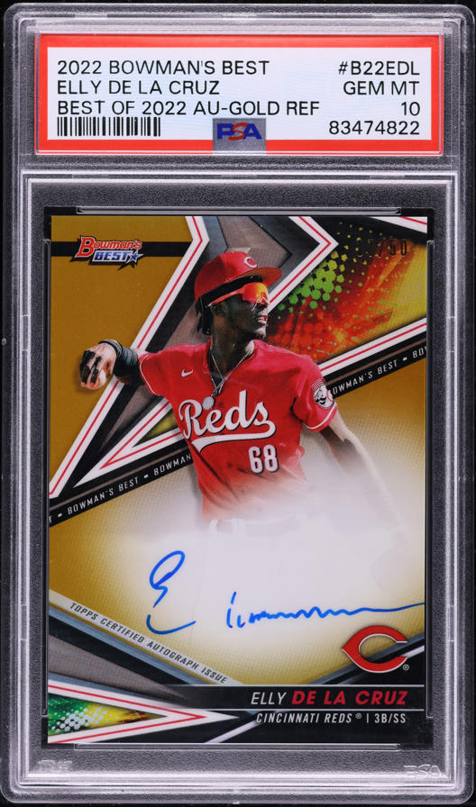 2022 Bowman Chrome Sapphire Elly De La Cruz PROSPECT #BCP-50 PSA