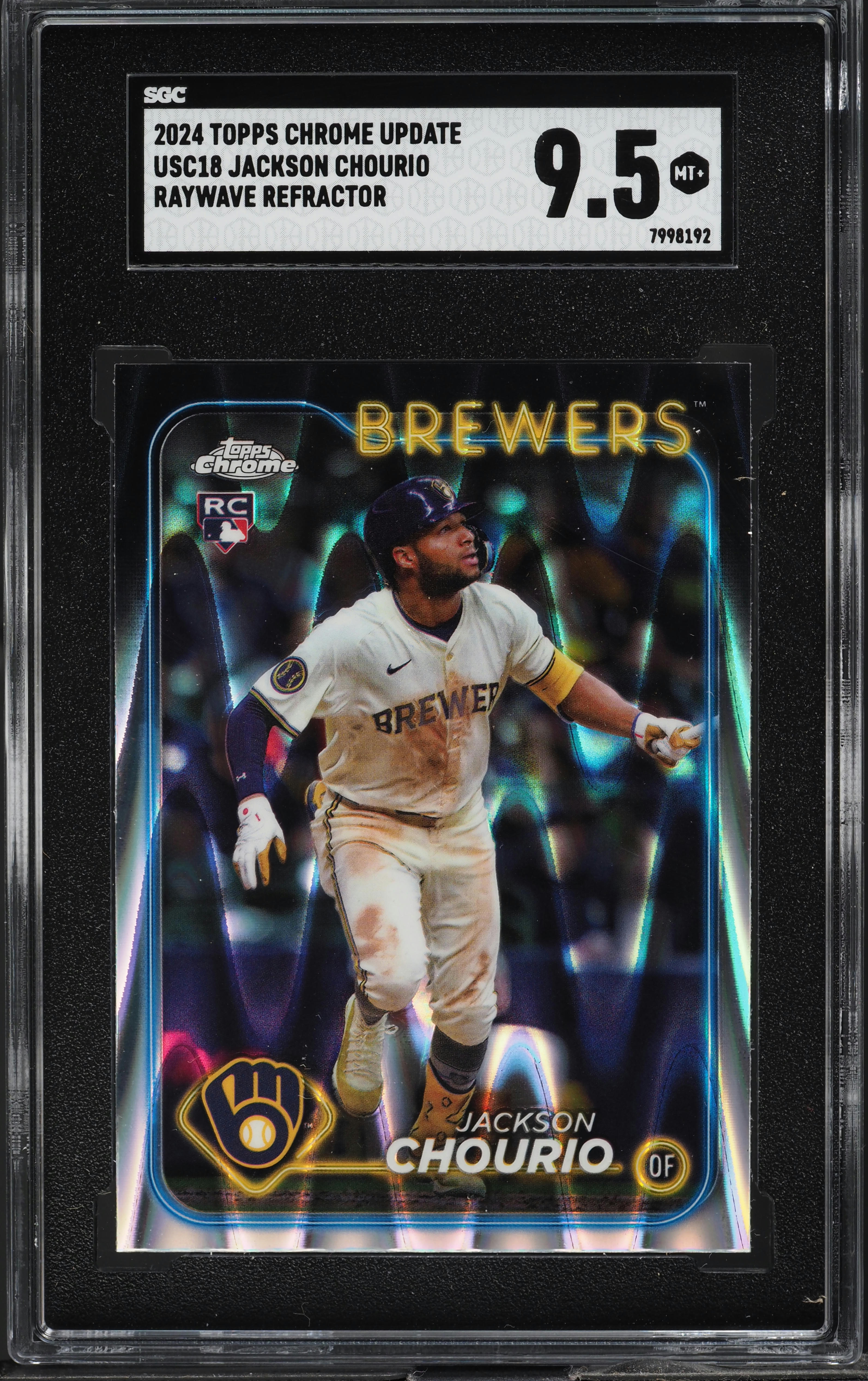 2024 Topps Chrome Update RayWave Refractor Jackson Chourio ROOKIE 