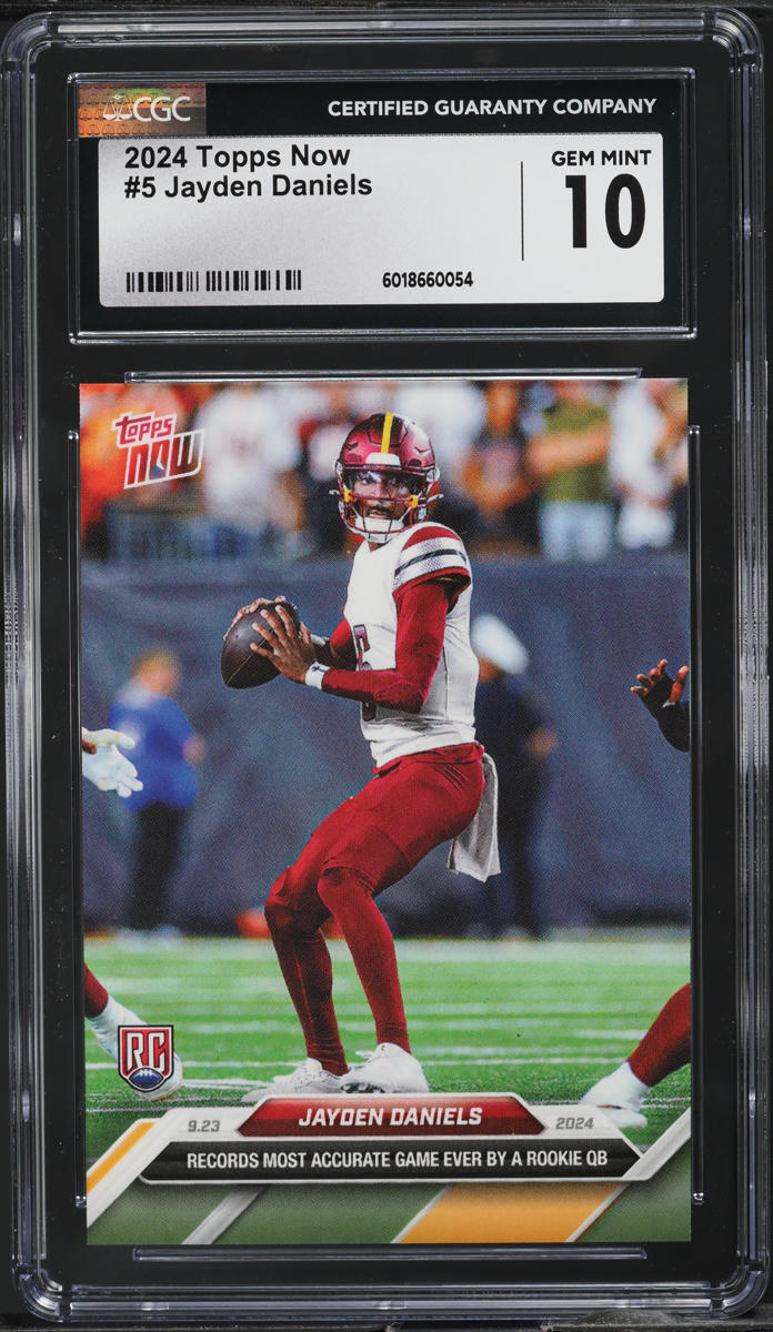 2024 Topps Now Jayden Daniels ROOKIE #5 CGC 10 GEM MINT