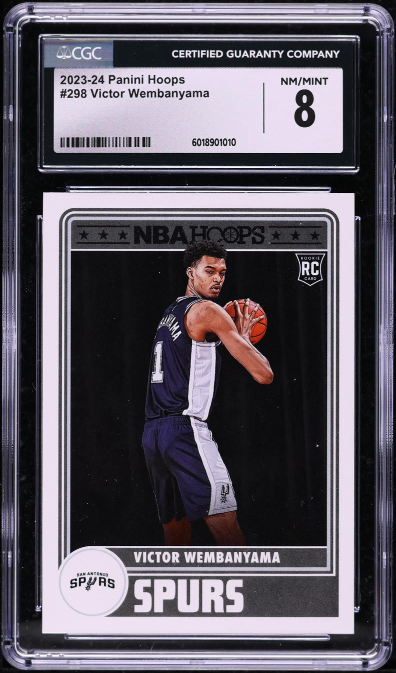 2023 Hoops Victor Wembanyama ROOKIE #298 CGC 8 NM-MT