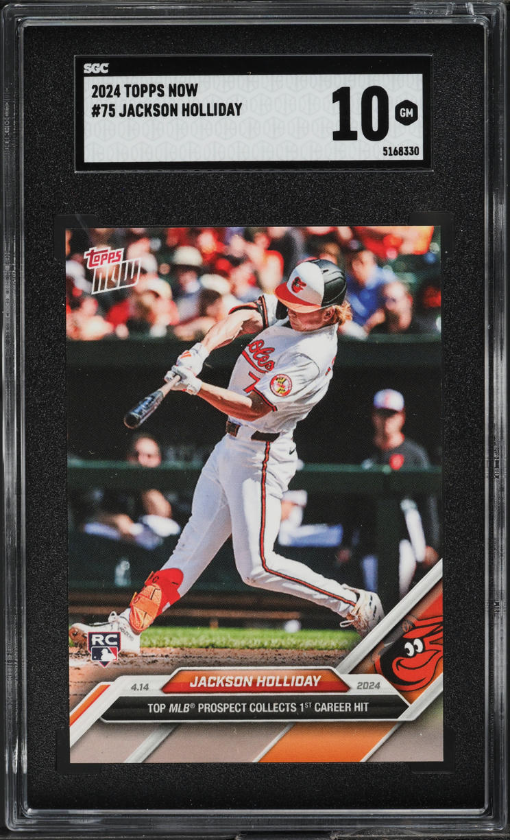2024 Topps Now Jackson Holliday ROOKIE #75 SGC 10 GEM MINT