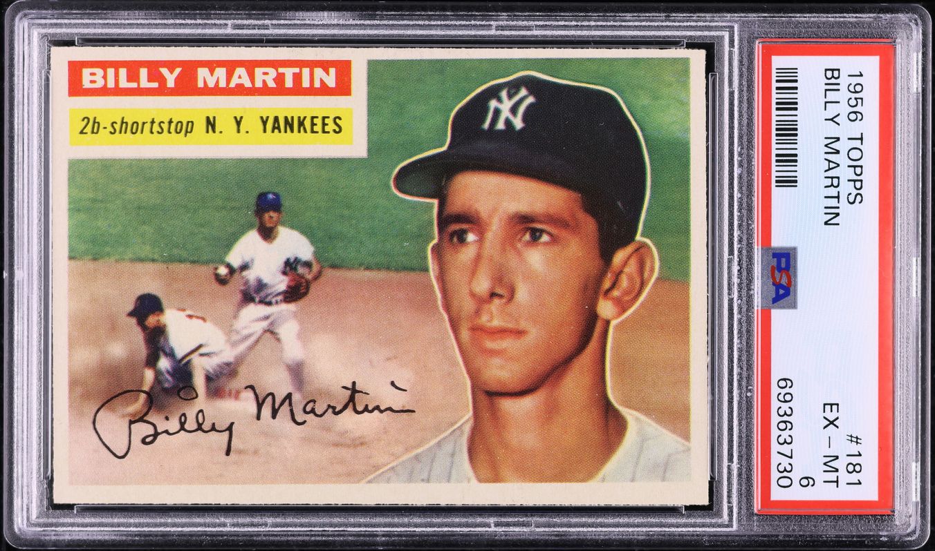 1956 Topps Billy Martin #181 PSA 6 EXMT