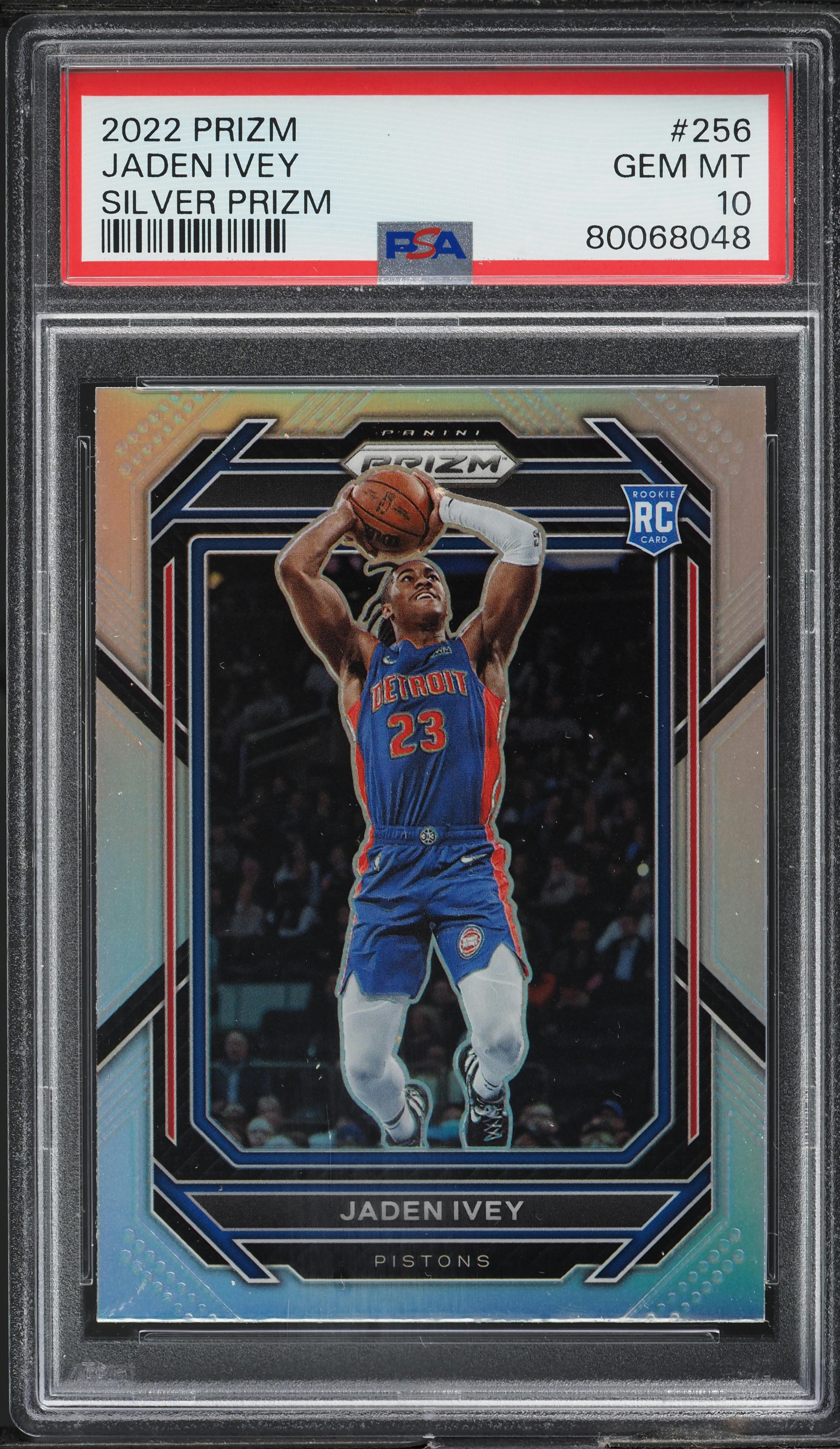 2022 Panini Prizm Silver Jaden Ivey ROOKIE #256 PSA 10 GEM MINT on 