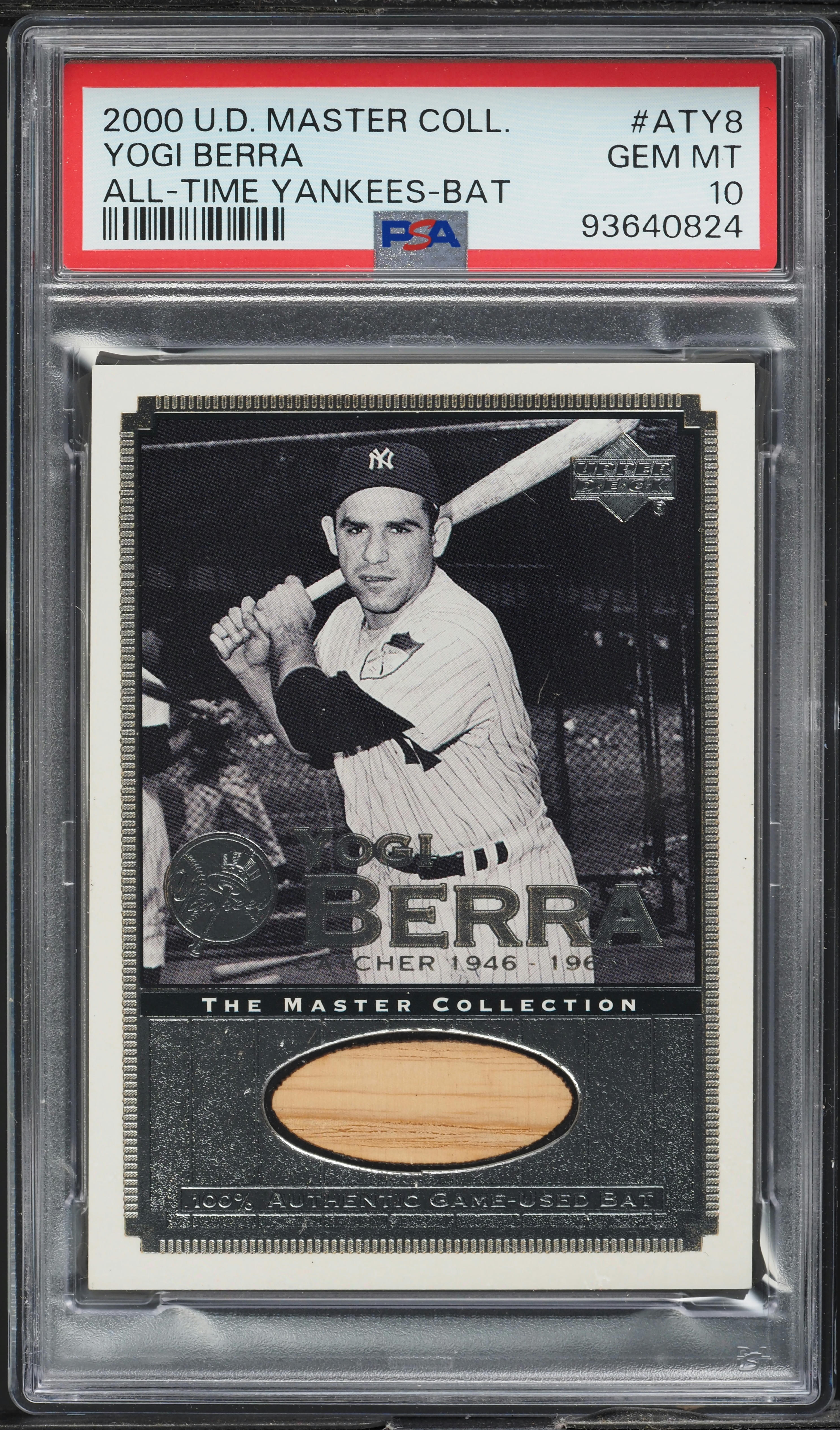 2000 Upper Deck Master Collection All-Time Yankees Yogi Berra