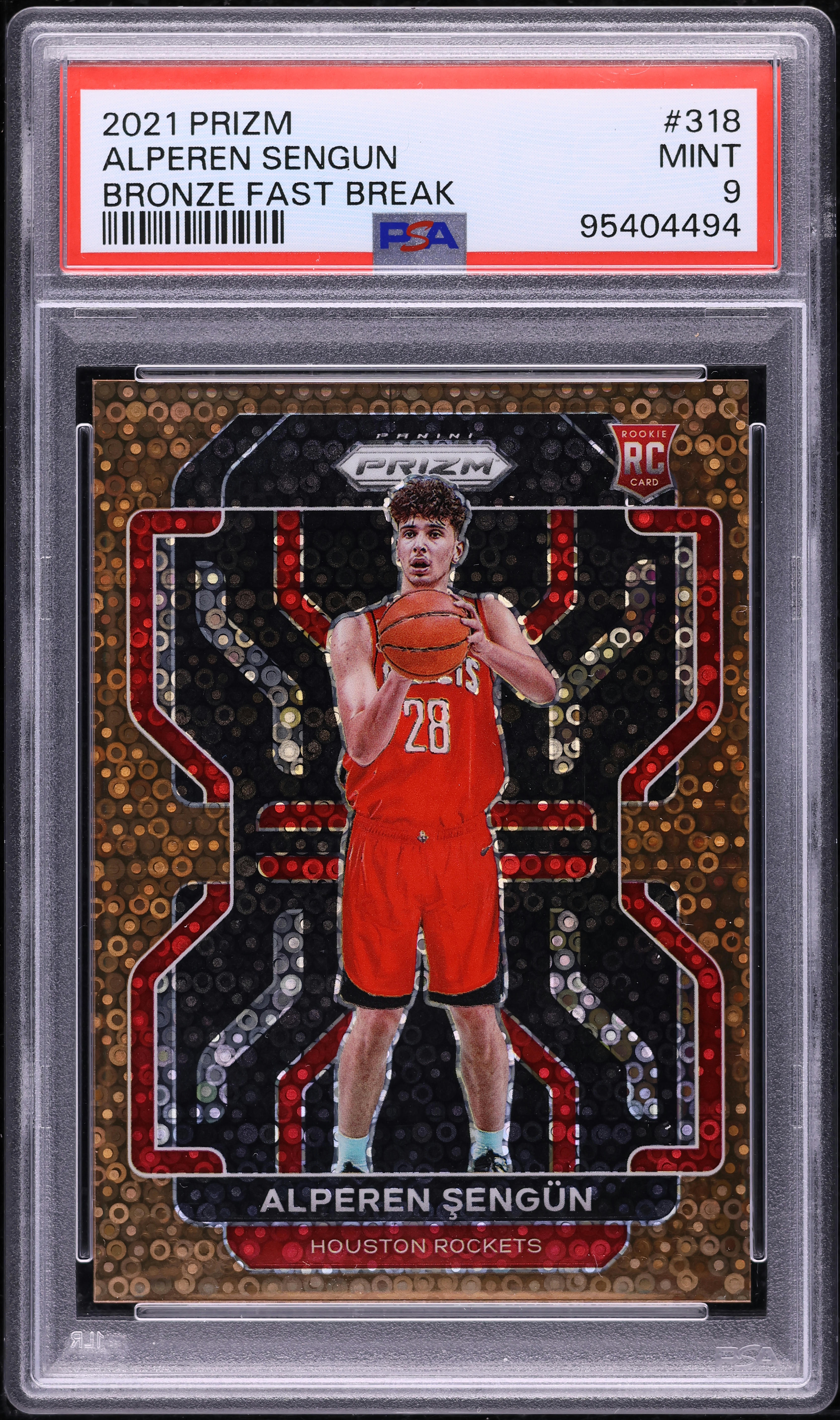 2021 Panini Prizm Bronze Fast Break Alperen Sengun RC 20/20 #318 