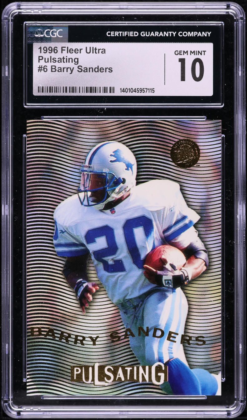 1996 Fleer Ultra Pulsating Barry Sanders #6 CGC 10 GEM MINT