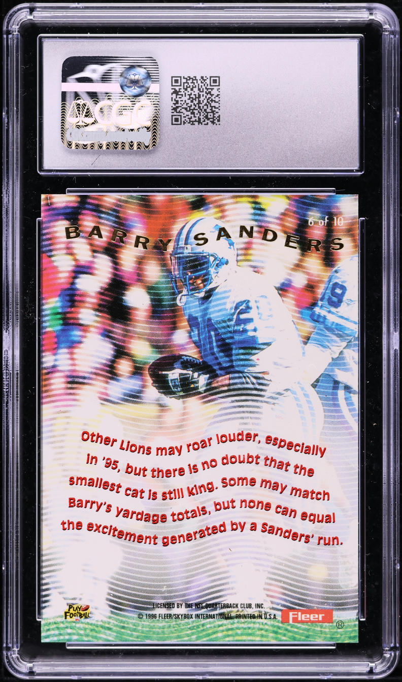 1996 Fleer Ultra Pulsating Barry Sanders #6 CGC 10 GEM MINT
