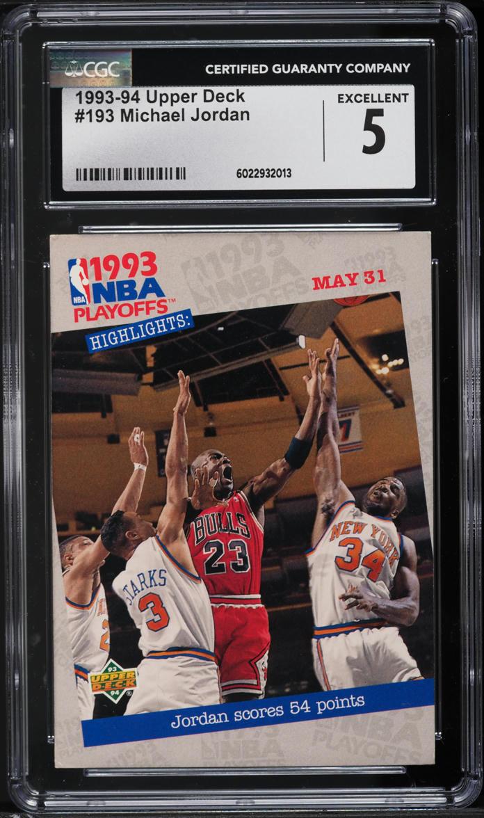 1993 Upper Deck Basketball Michael Jordan #193 CGC 5 EX