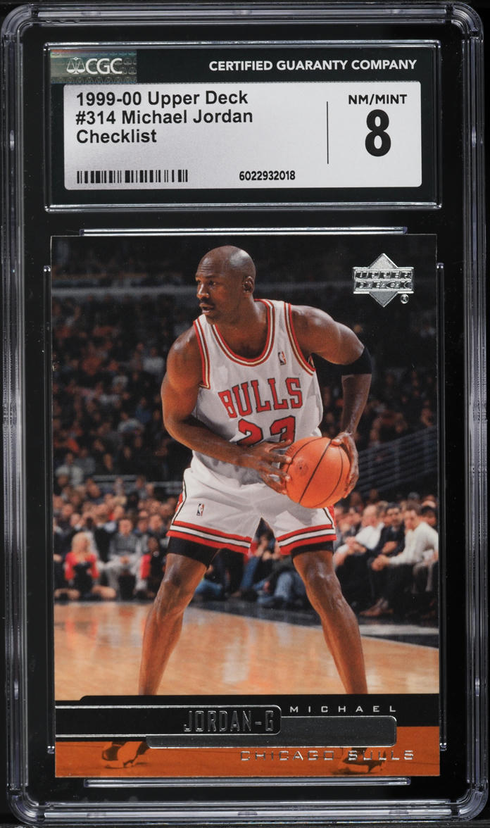 1999 Upper Deck Checklist Michael Jordan #314 CGC 8 NM-MT