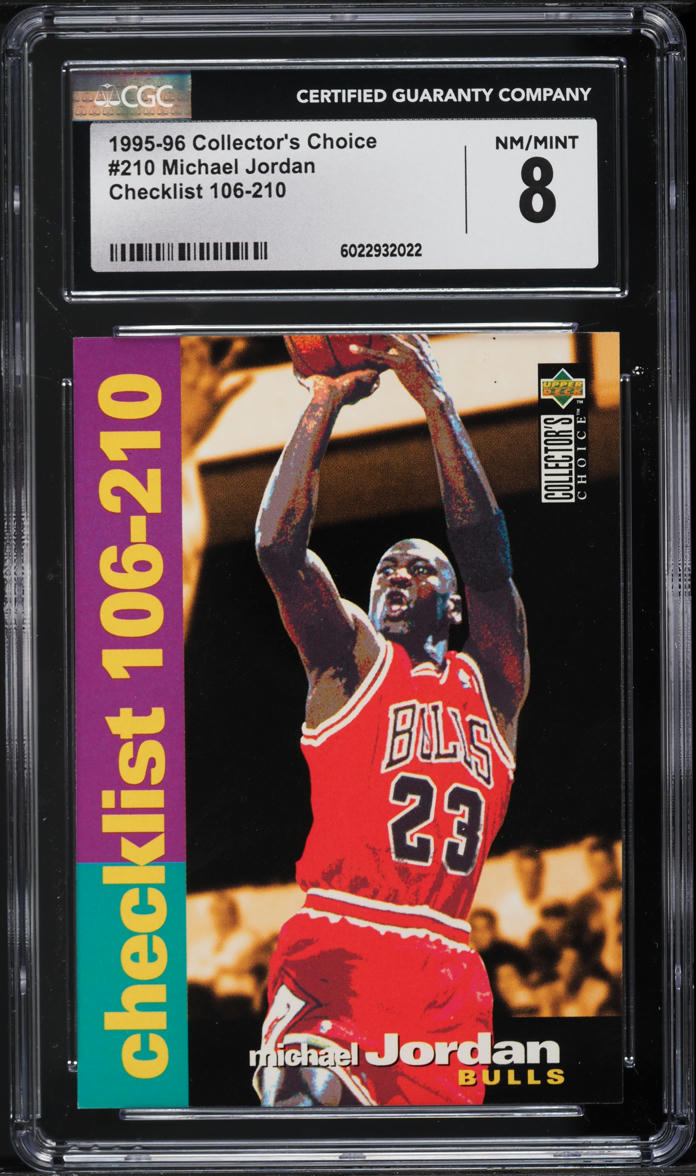 1995 Collector's Choice Checklist Michael Jordan #210 CGC 8 NM-MT