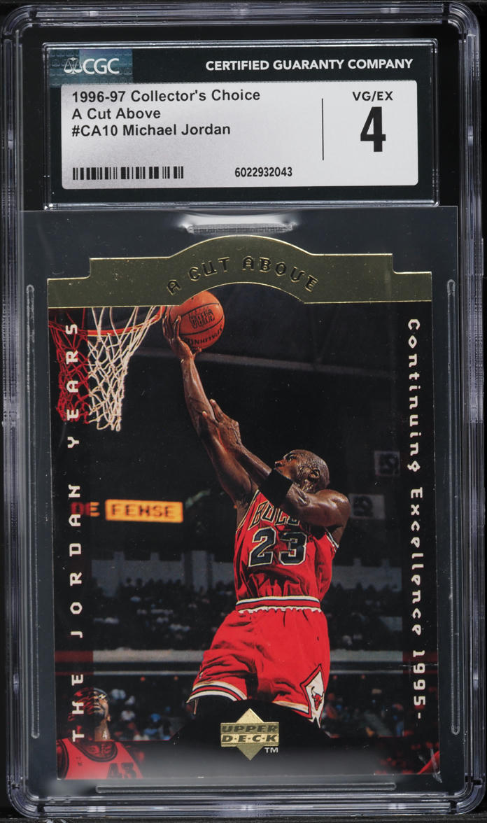 1996 Collector's Choice A Cut Above Michael Jordan #CA10 CGC 4 VGEX