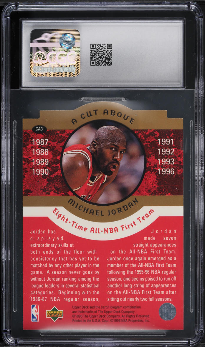 1996 Collector's Choice A Cut Above Michael Jordan #CA3 CGC 4 VGEX