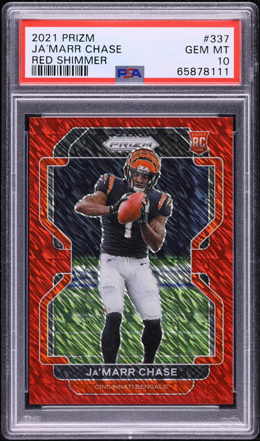 2021 Absolute Kaboom! Gold Ja'Marr Chase ROOKIE /10 #K46 PSA 10