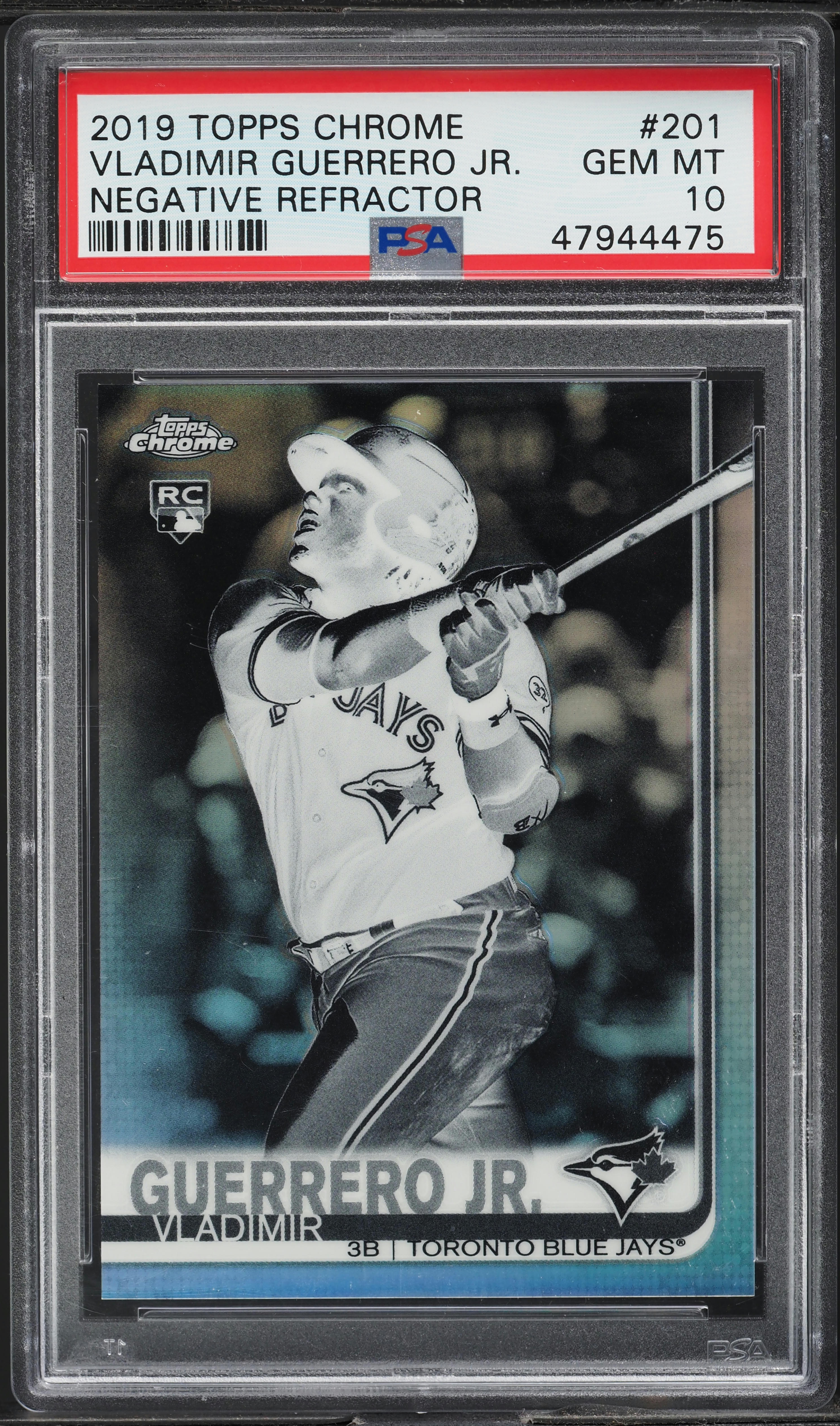 ファイタークロームメタリック 2019 Topps Chrome Negative Refractor Vladimir Guerrero Jr. ROOKIE