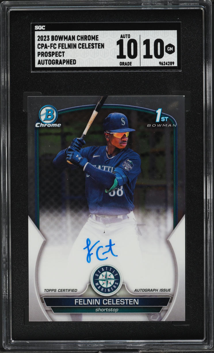2023 Bowman Chrome Prospect Felnin Celesten AUTO #CPA-FC SGC 10 GEM MINT