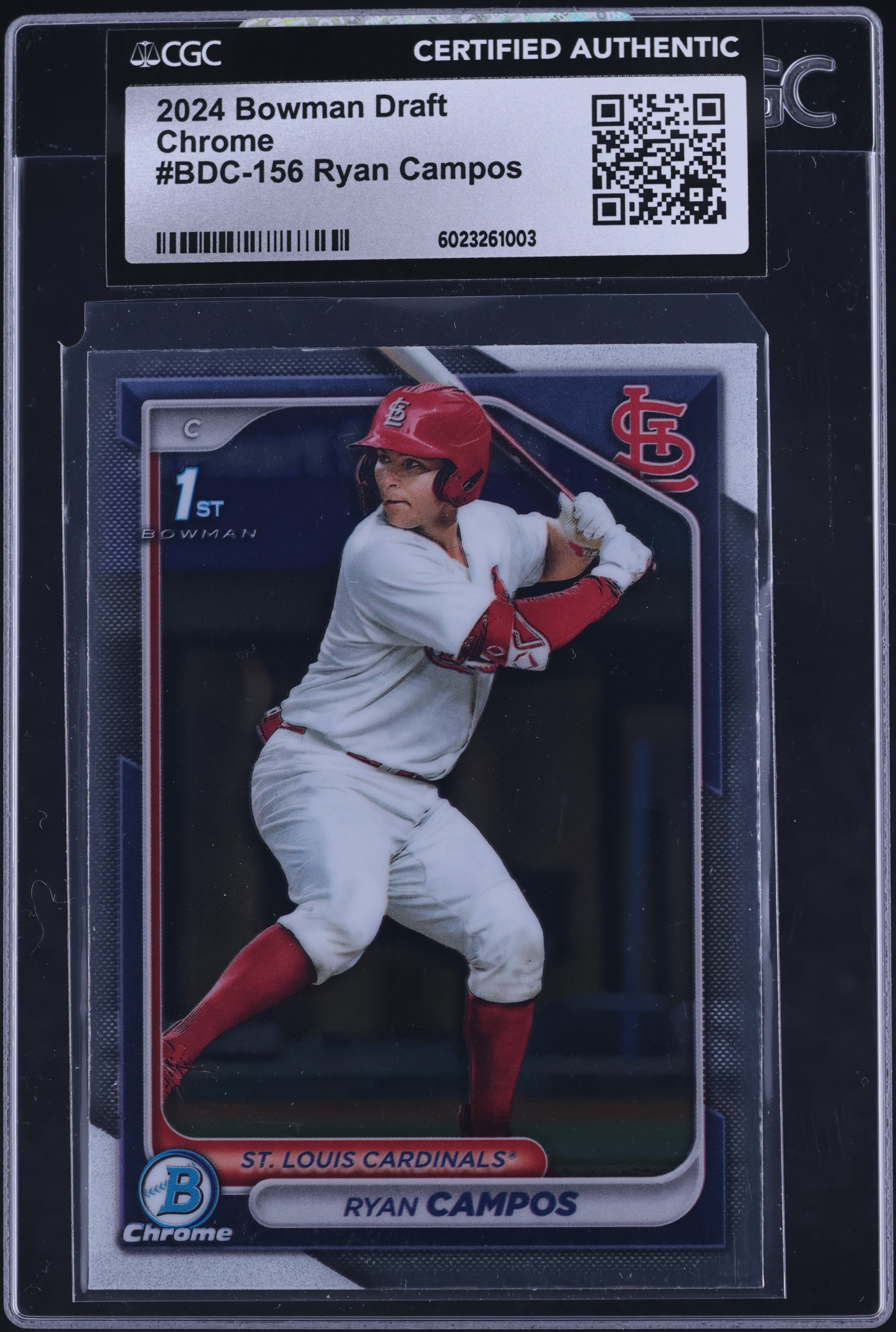 2024 Bowman Chrome Draft Ryan Campos PROSPECT #BDC-156 CGC 2024 Bowman Chrome Draft Ryan Campos PROSPECT #BDC-156 CGC