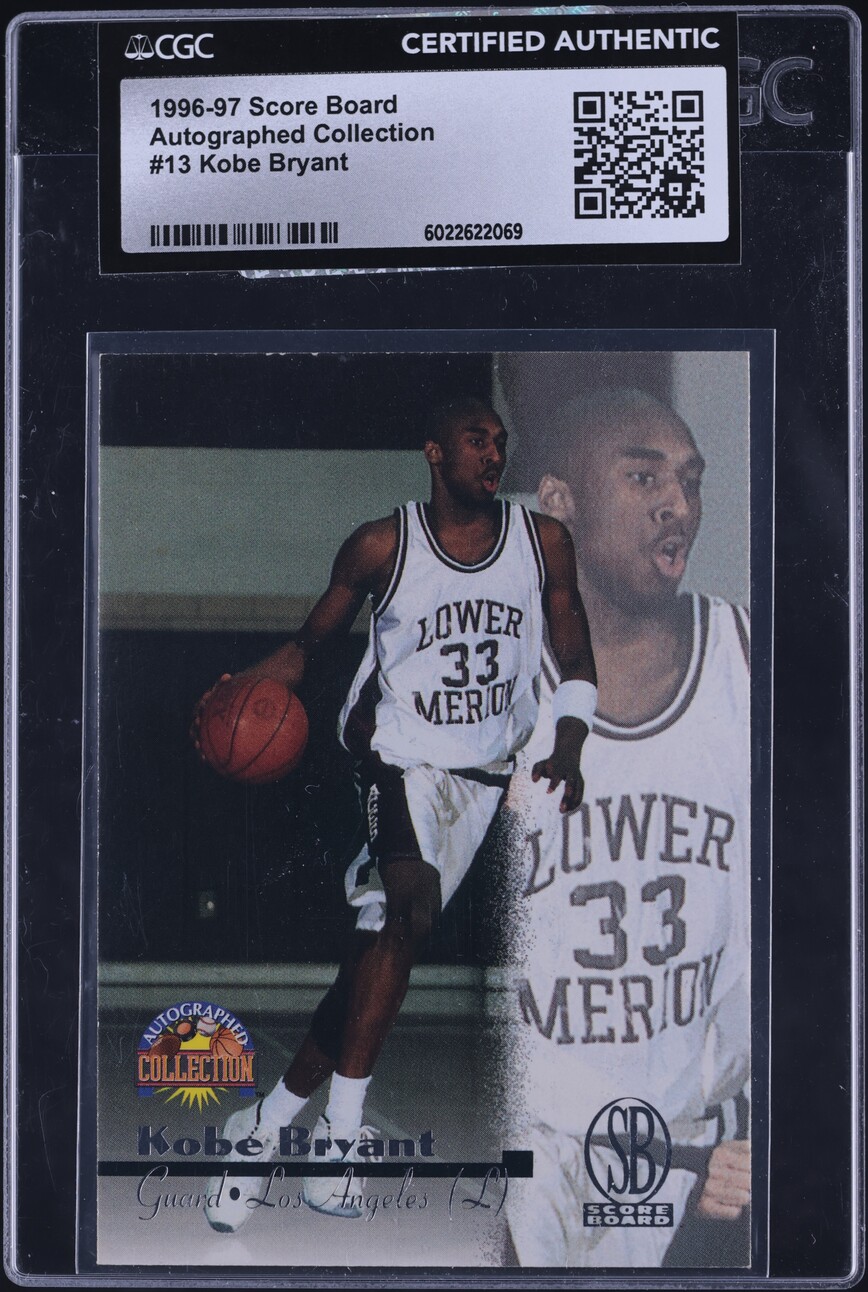 1996 Score Board Collection Kobe Bryant ROOKIE #13 CGC AUTH