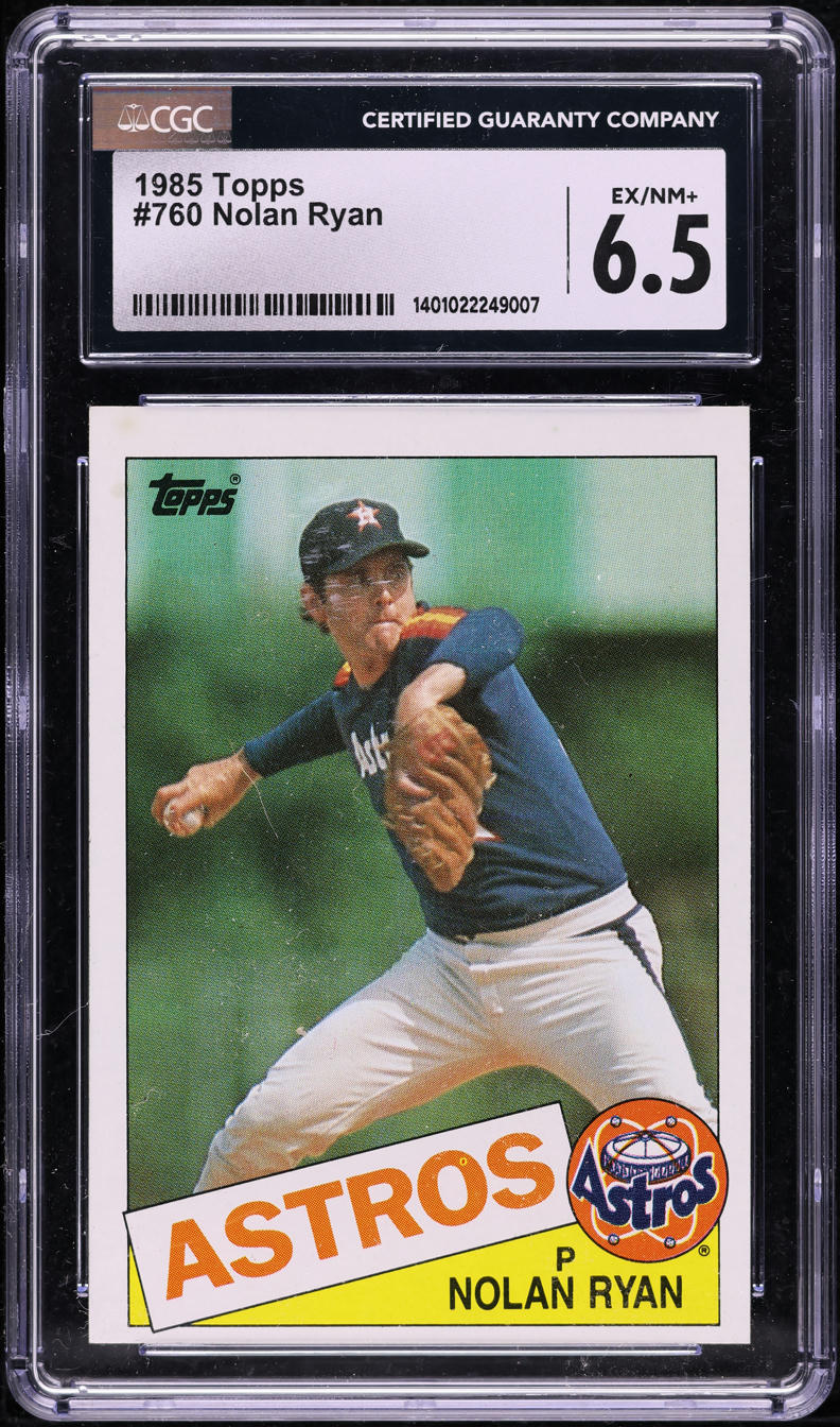 1985 Topps Nolan Ryan #760 CGC 6.5 EXMT+