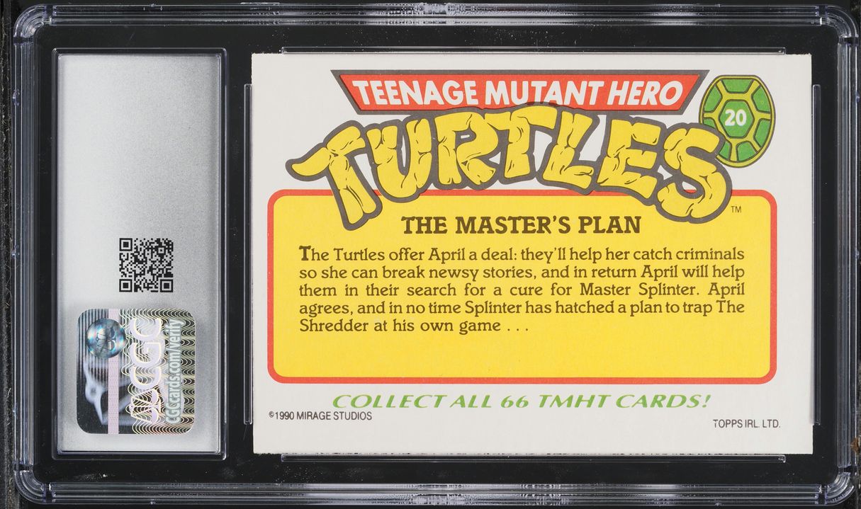1990 Topps Teenage Mutant HERO Turtles The Master's Plan #20 CGC 9 MINT
