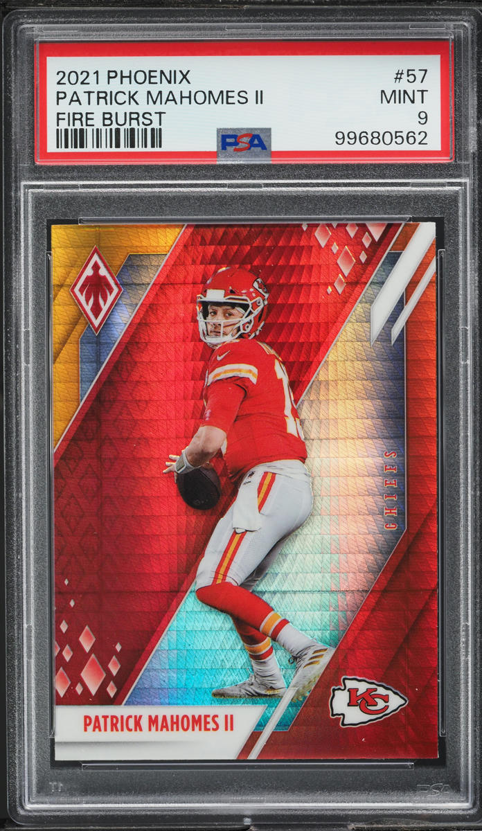2021 Panini Phoenix Fire Burst Patrick Mahomes II #57 PSA 9 MINT