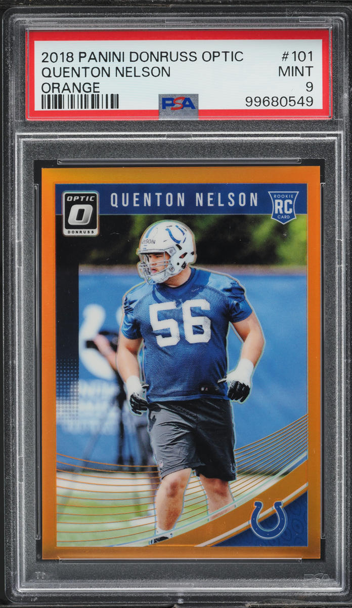2018 Panini Donruss Optic Orange Quenton Nelson ROOKIE /199 #101 PSA 9 MINT