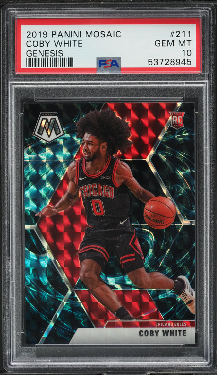 2019 Panini Mosaic Genesis Coby White ROOKIE #211 PSA 10 GEM MINT
