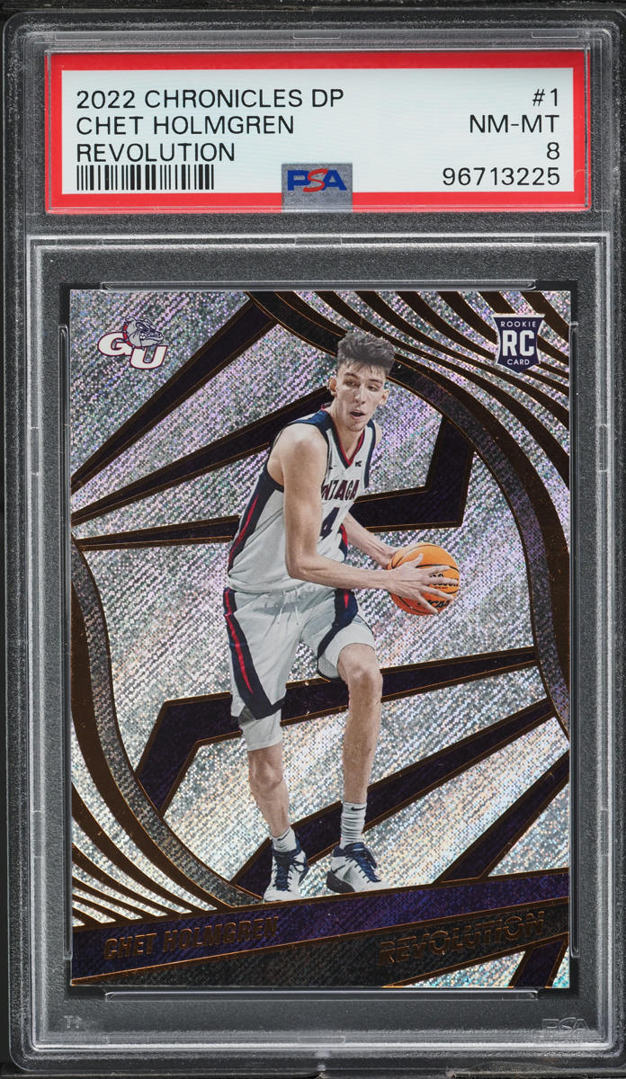 2022 Panini Chronicles Draft Picks Revolution Chet Holmgren ROOKIE #1 PSA 8