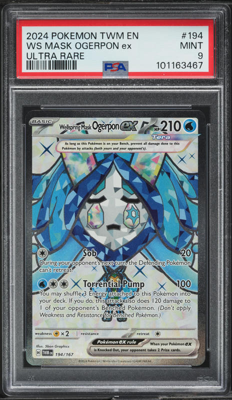 2024 Pokemon SV Twilight Masquerade Full Art Wellspring Mask Ogerpon ex #194 PSA 9 MINT