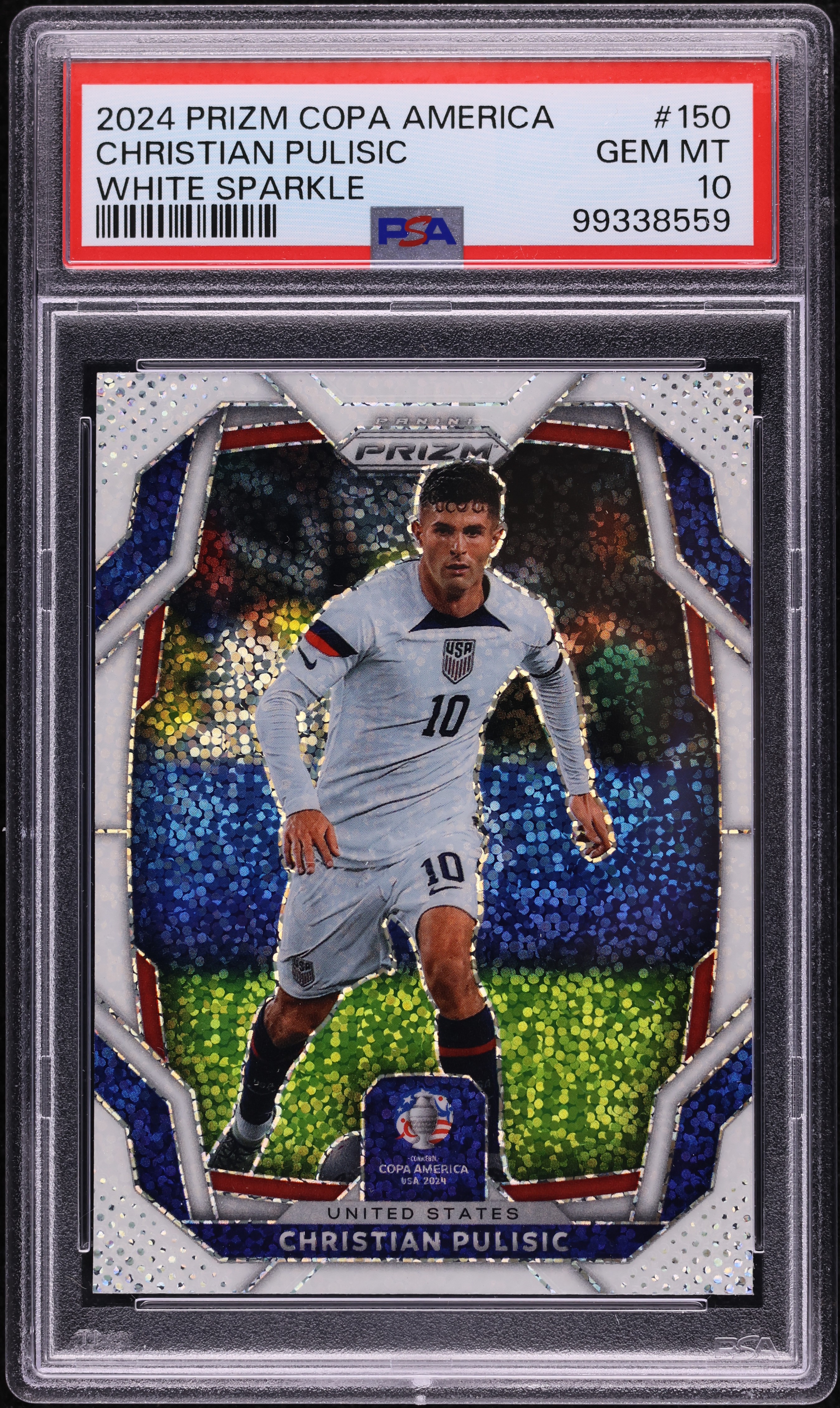 2024 Panini Prizm Copa America White Sparkle Christian Pulisic