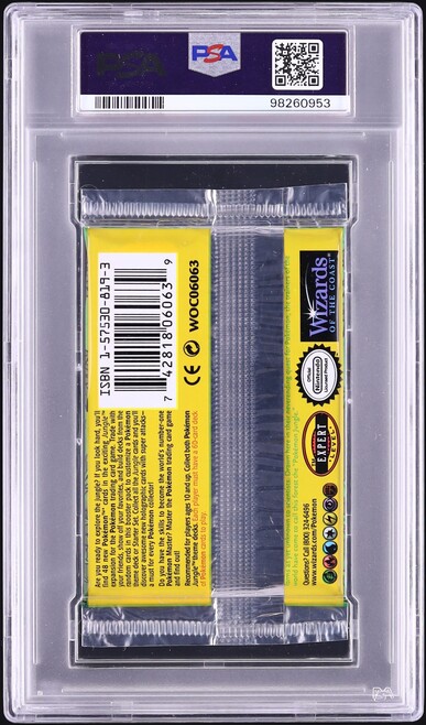 1999 Pokemon Jungle 1st Edition Booster Pack Flareon Art PSA 10 GEM MINT