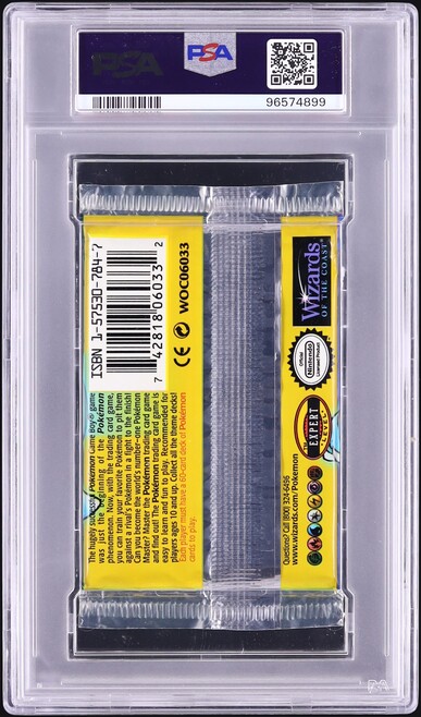 1999 Pokemon Base Set Thick Font Blastoise Base Foil Pack PSA 8 NM-MT