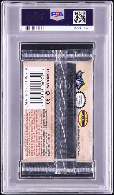 1999 Pokemon Fossil 1st Edition Booster Pack Lapras Art PSA 9 MINT