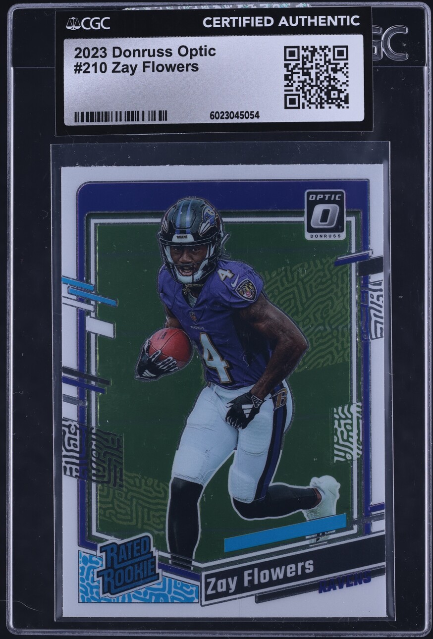 2023 Donruss Optic Zay Flowers ROOKIE #210 CGC AUTH