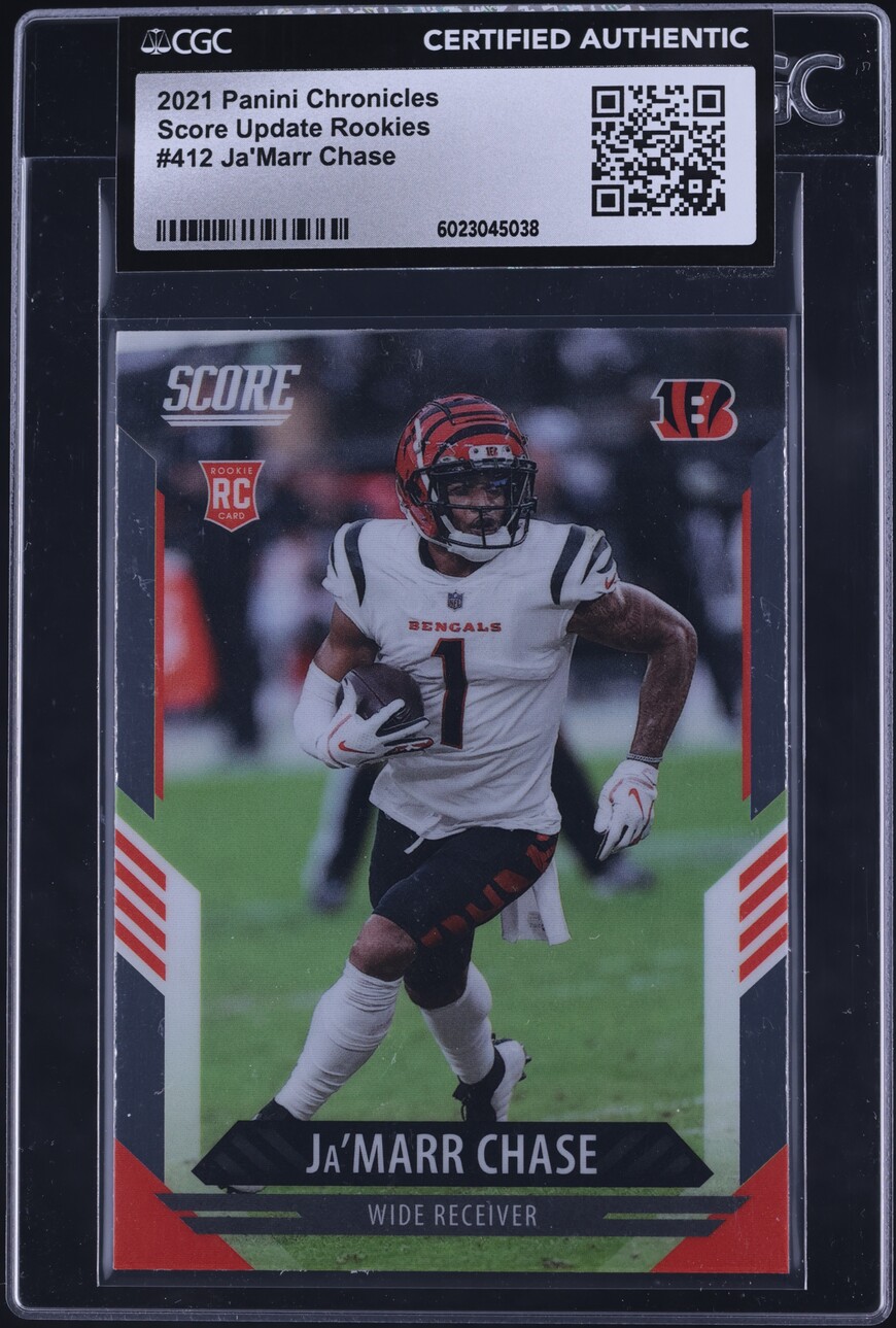 2021 Panini Chronicles Score Update Ja'Marr Chase ROOKIE #412 CGC AUTH