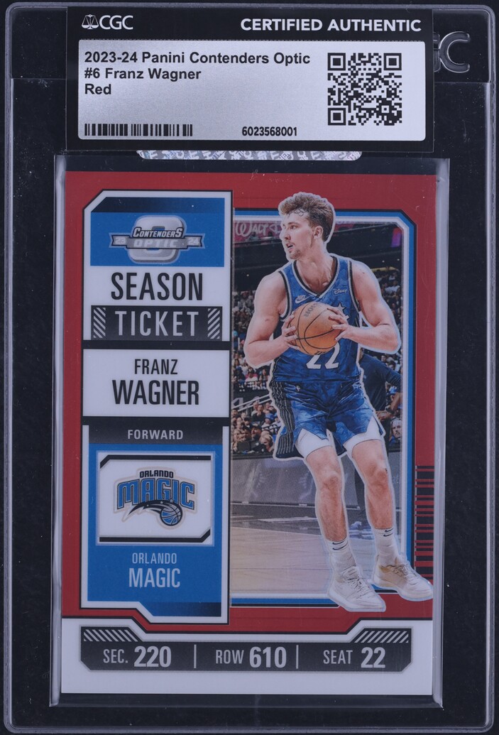 2023 Panini Contenders Optic Red Franz Wagner #6 CGC AUTH