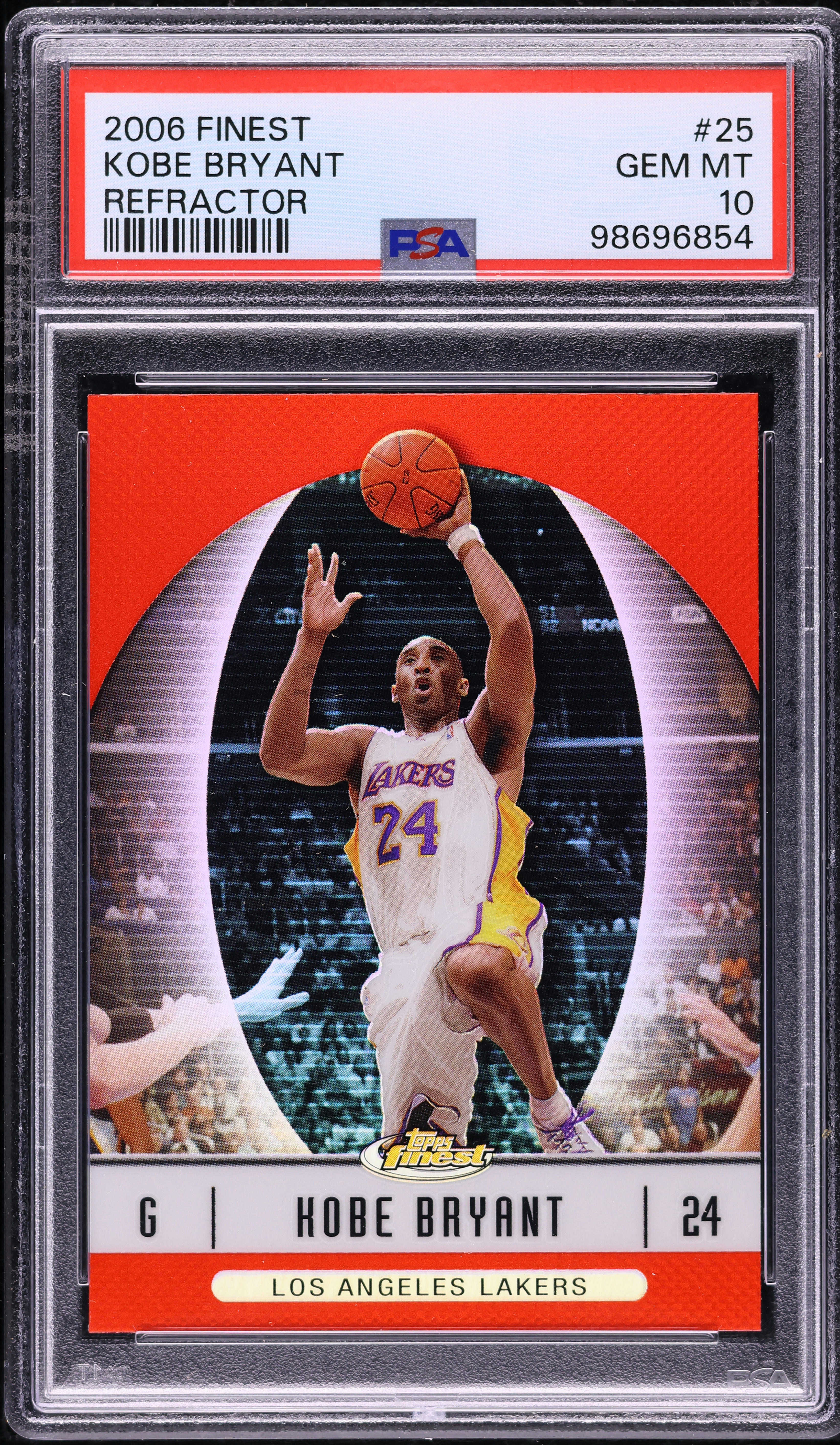 2006 Finest Basketball Refractor Kobe Bryant #25 PSA 10 GEM MINT 