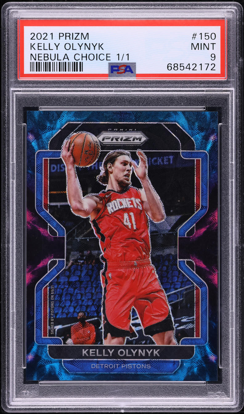 2021 Panini Prizm Nebula Choice Kelly Olynyk 1/1 #150 PSA 9 MINT