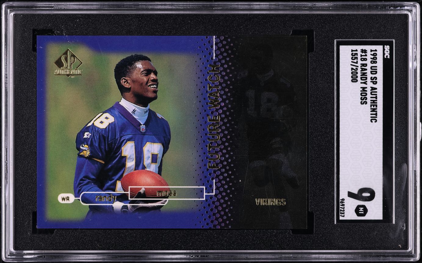 1998 SP Authentic Randy Moss ROOKIE /2000 #18 SGC 9 MINT