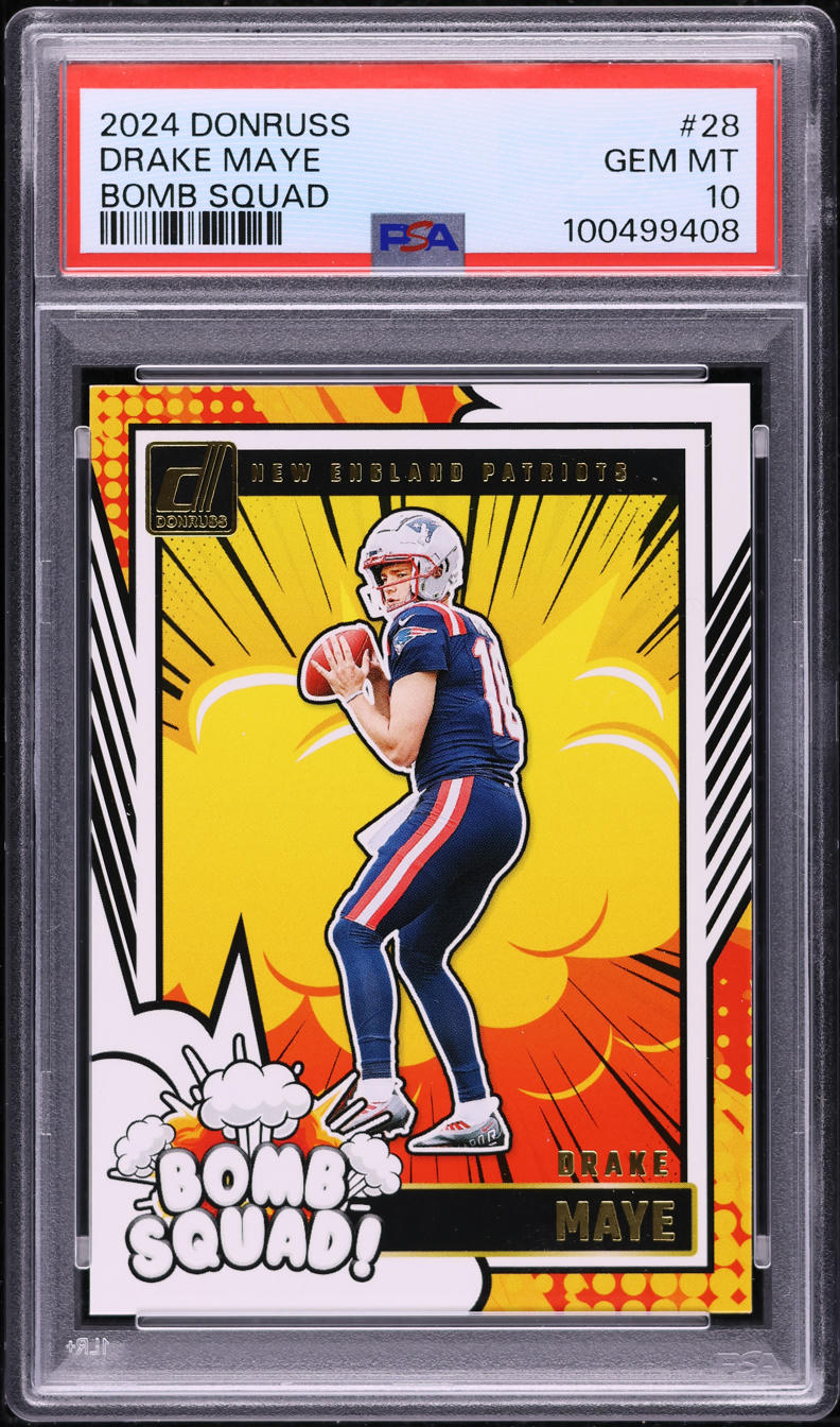 2024 Donruss Football Bomb Squad Drake Maye ROOKIE #28 PSA 10 GEM MINT