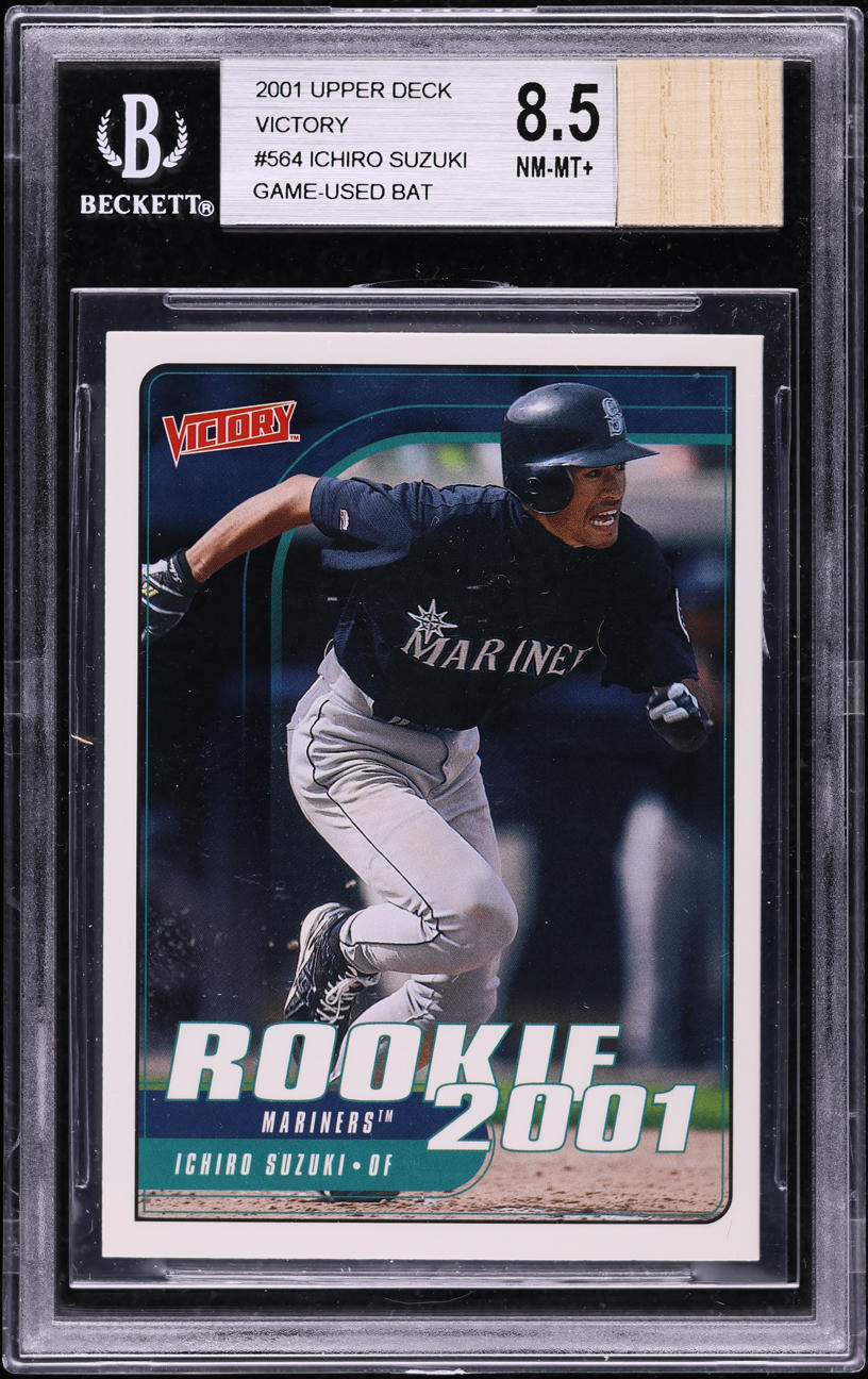2001 Upper Deck Victory Ichiro Suzuki ROOKIE BAT PATCH #564 BGS 8.5 NM-MT+