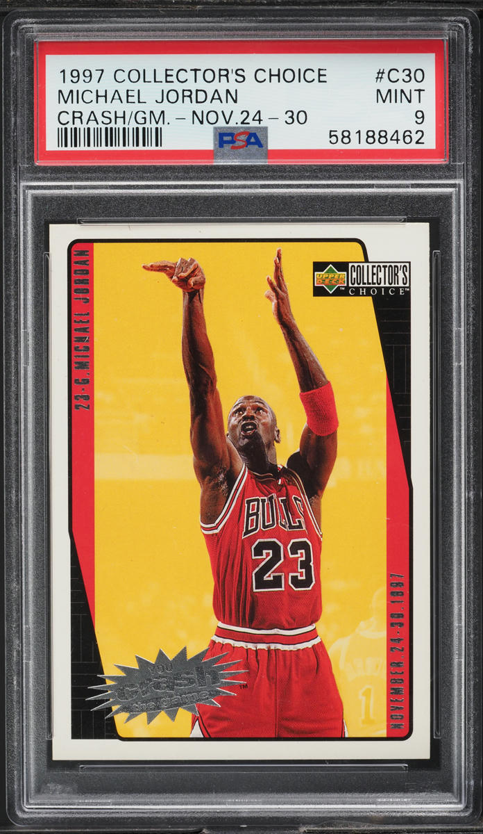 1997 Collector's Choice Crash The Game Michael Jordan #C30 PSA 9 MINT