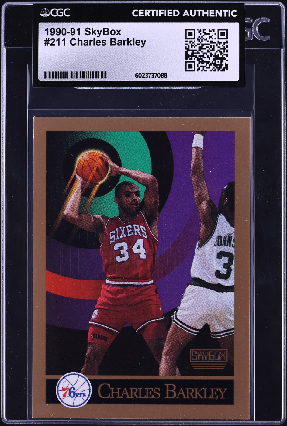 1990 Skybox Basketball Charles Barkley #211 CGC AUTH