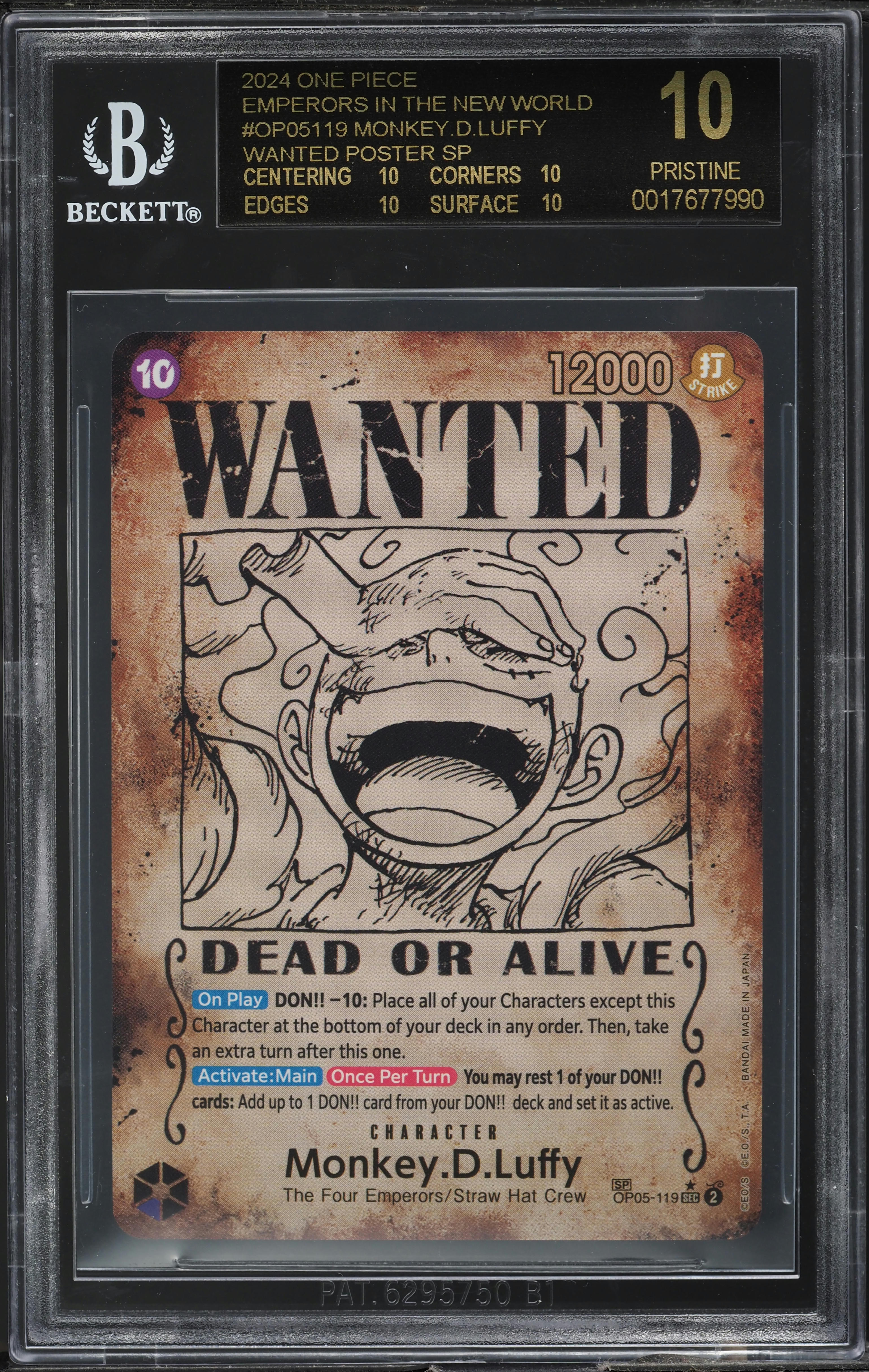 2024 One Piece Emperors New World Monkey D. Luffy Wanted Poster